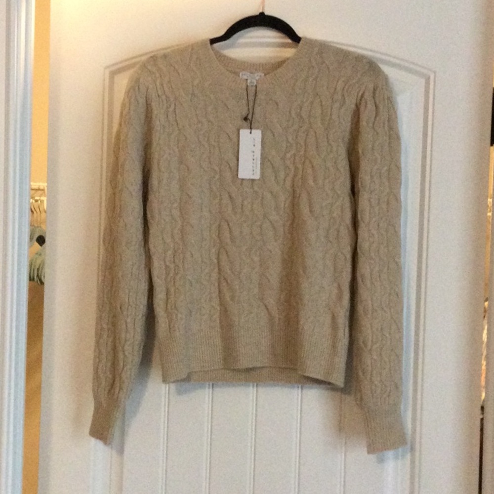 Tan cable knit sweater